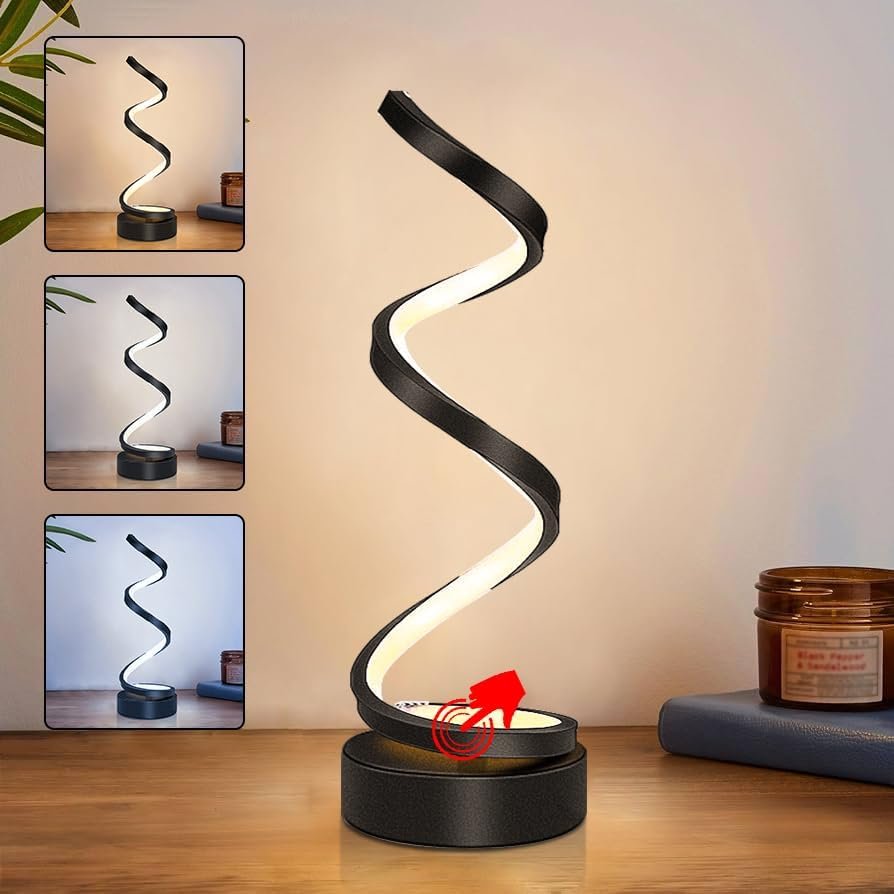 Futuristische Spiral-Tischlampe (Dimmbar | Flexibler Schwanenhals)