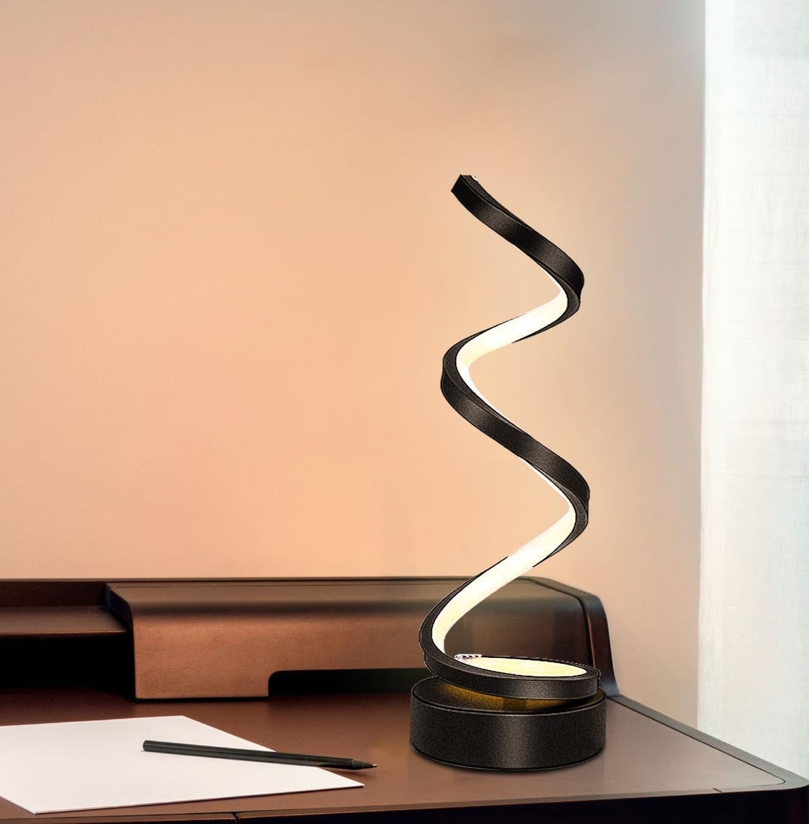 Futuristische Spiral-Tischlampe (Dimmbar | Flexibler Schwanenhals) - Image 3